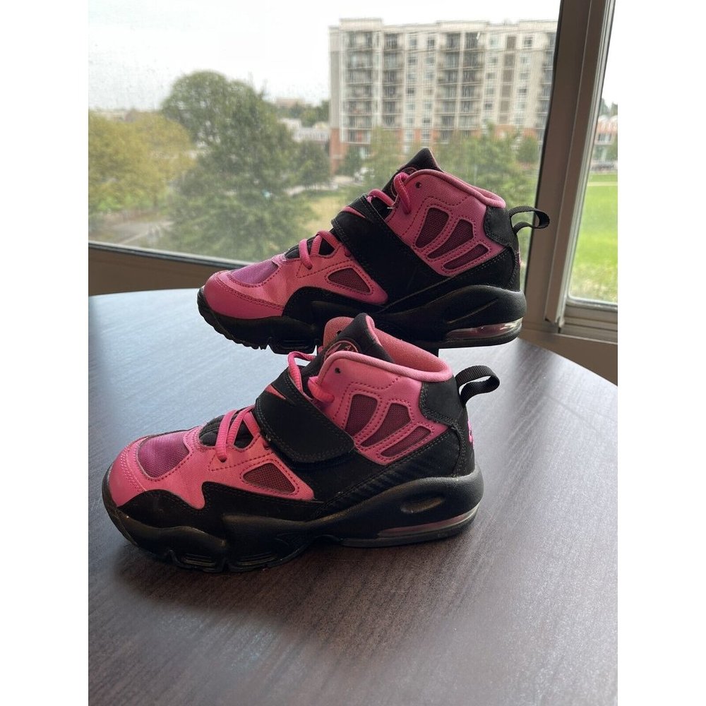 Nike Air Max Express PS Black Desert Pink girls hi top sneakers (size 2Y)